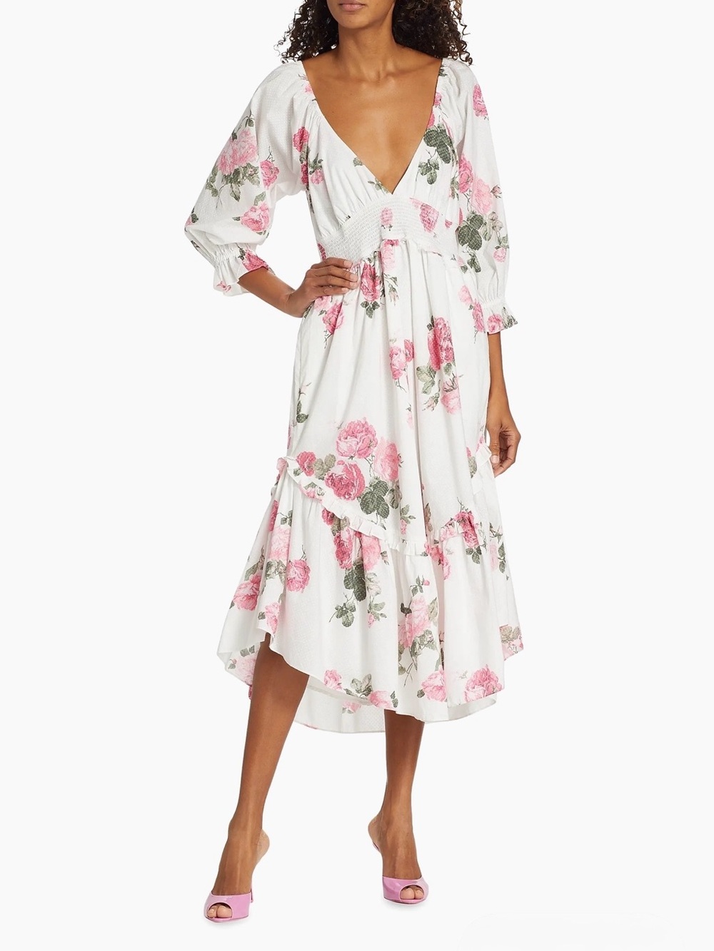 LOVESHACKFANCY Firefly Dress in a Color Paradise Pink